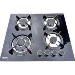 | Parrilla Empotrable| 4 Quemadores | Cristal Templado Negro | Gas LP | Disa |