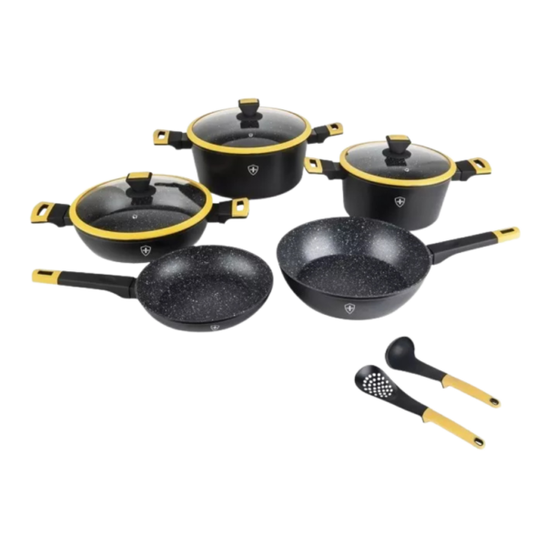 | Batería | 10 Piezas Premium | Swiss Silver | Color Negro con detalles en amarillo |