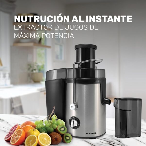 |Extractor de Jugos | 750W | Boca Ancha | 500ml | Acero Inoxidable | Taurus | - Image 4