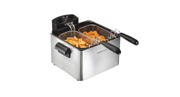 | Freidora Eléctrica Profesional | 3.5 L (12 tazas) | Acero Inoxidable | Hamilton Beach |