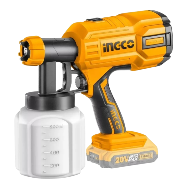 | Pistola Para Pintar Inalámbrica | 800 ML | 20 V | Ingco |