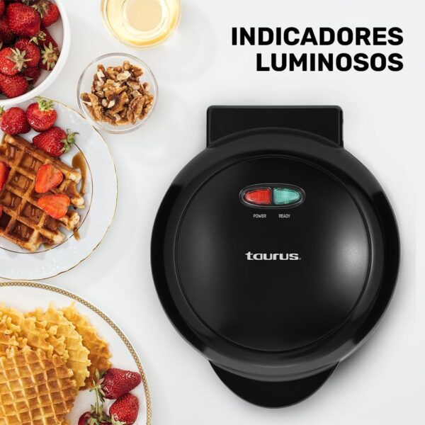 | TAURUS BÉLGICA | Wafflera | Waffles de 16 cm de diámetro | Indicadores luminosos| Frío al tacto | - Image 2