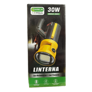 | Linterna Recargable LED 30W | 6 Modos de Luz | Batería 4500mAh | USB | IPX5 | TIANLAI |