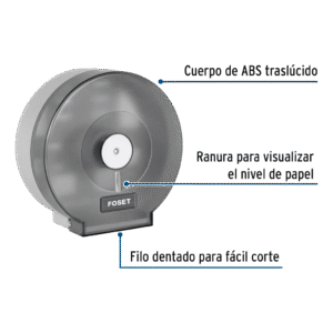 | portarrollo de papel higiénico | foset | color humo |