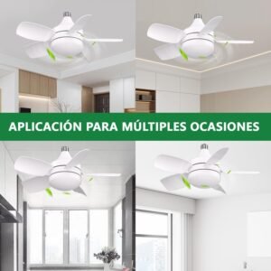 | ventilador de techo | luz led 35w | 18 pulgadas | motor silencioso | megaluz |