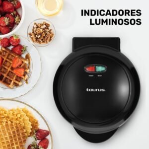 | taurus bÉlgica | wafflera | waffles de 16 cm de diámetro | indicadores luminosos| frío al tacto |