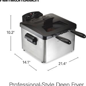 | freidora eléctrica profesional | 3.5 l (12 tazas) | acero inoxidable | hamilton beach |
