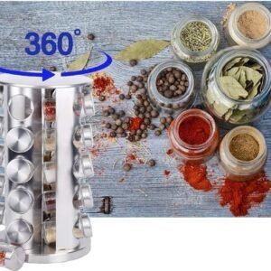 | especiero giratorio | 360 | acero inoxidable | vidrio | harraz |