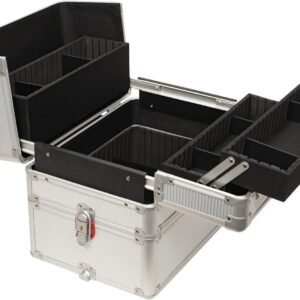 | necesers | 6 en 1 | maquillaje | estuche | gris |