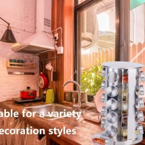 | especiero giratorio | 360 | acero inoxidable | vidrio | harraz |