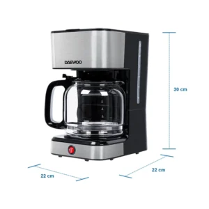 | cafetera automática daewoo | 15 tazas | acero inoxidable | filtro reutilizable | función antigoteo |