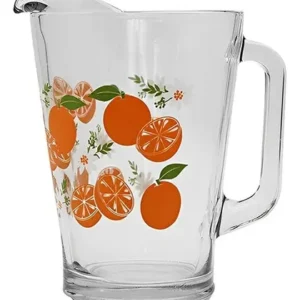 | juego de jarra con vasos | boris twist | vidrio transparente | 7 pzs |