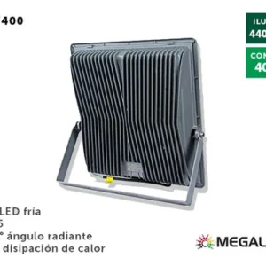 | reflector led | 400w | blanco frío | ip65 | 127v | megaluz |