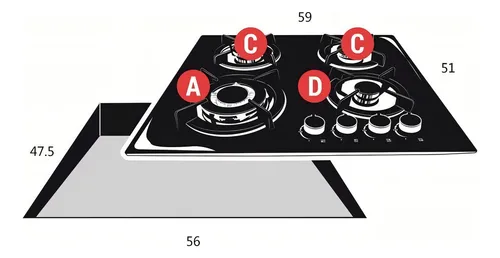 | parrilla empotrable| 4 quemadores | cristal templado negro | gas lp | disa | | parrilla empotrable| 4 quemadores | cristal templado negro | gas lp | disa |