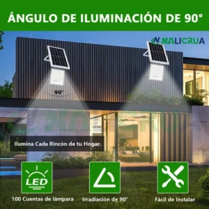 | reflector solar | 300w | 30000lm | batería 24ah | control remoto | ip65 | megaluz |