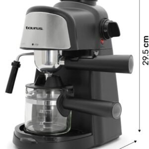 | taurus viena | cafetera para capuccino, latte y más | jarra de vidrio 240 ml | espumador de leche |