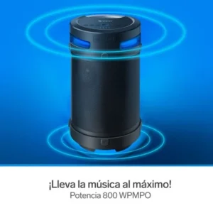 | bocina bluetooth bazooka xbass tws | 800 w pmpo | iluminación led | steren |